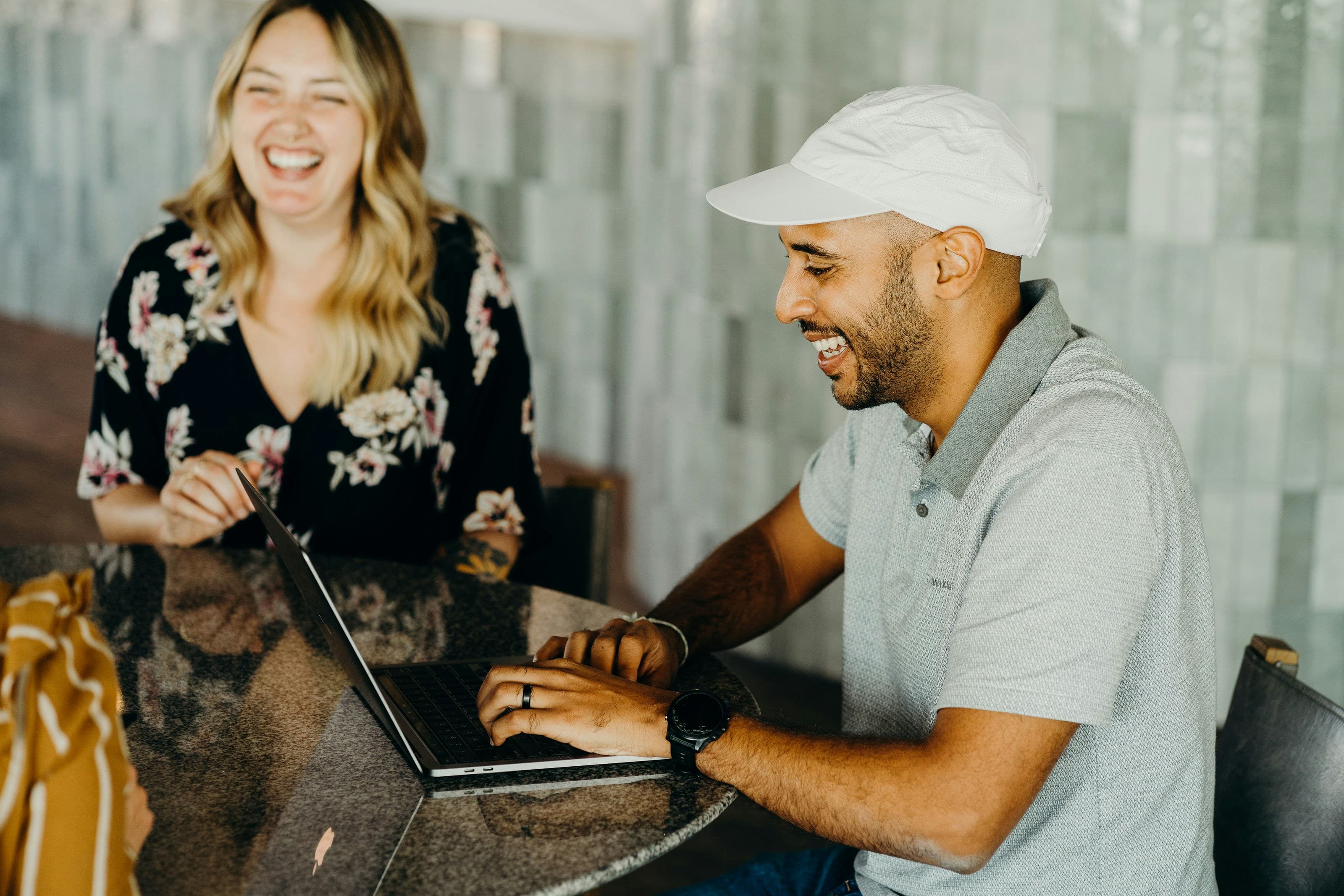 Vendor representative in a professional business setting